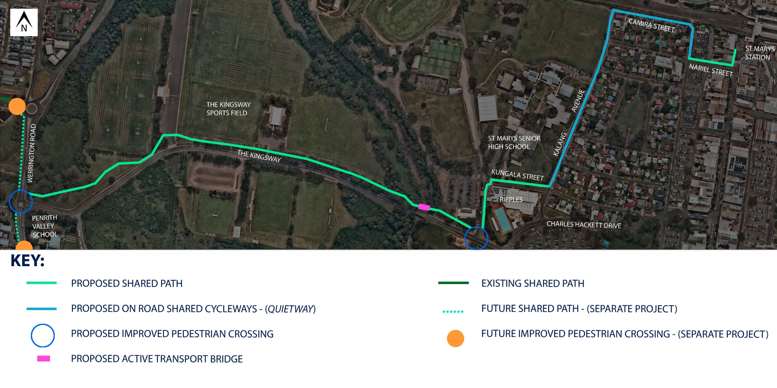 Aerial view of scope of works 