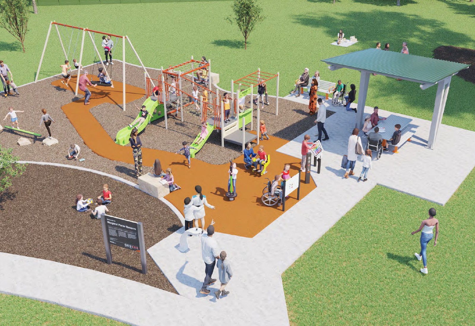 Design render for Margaret Porter Reserve