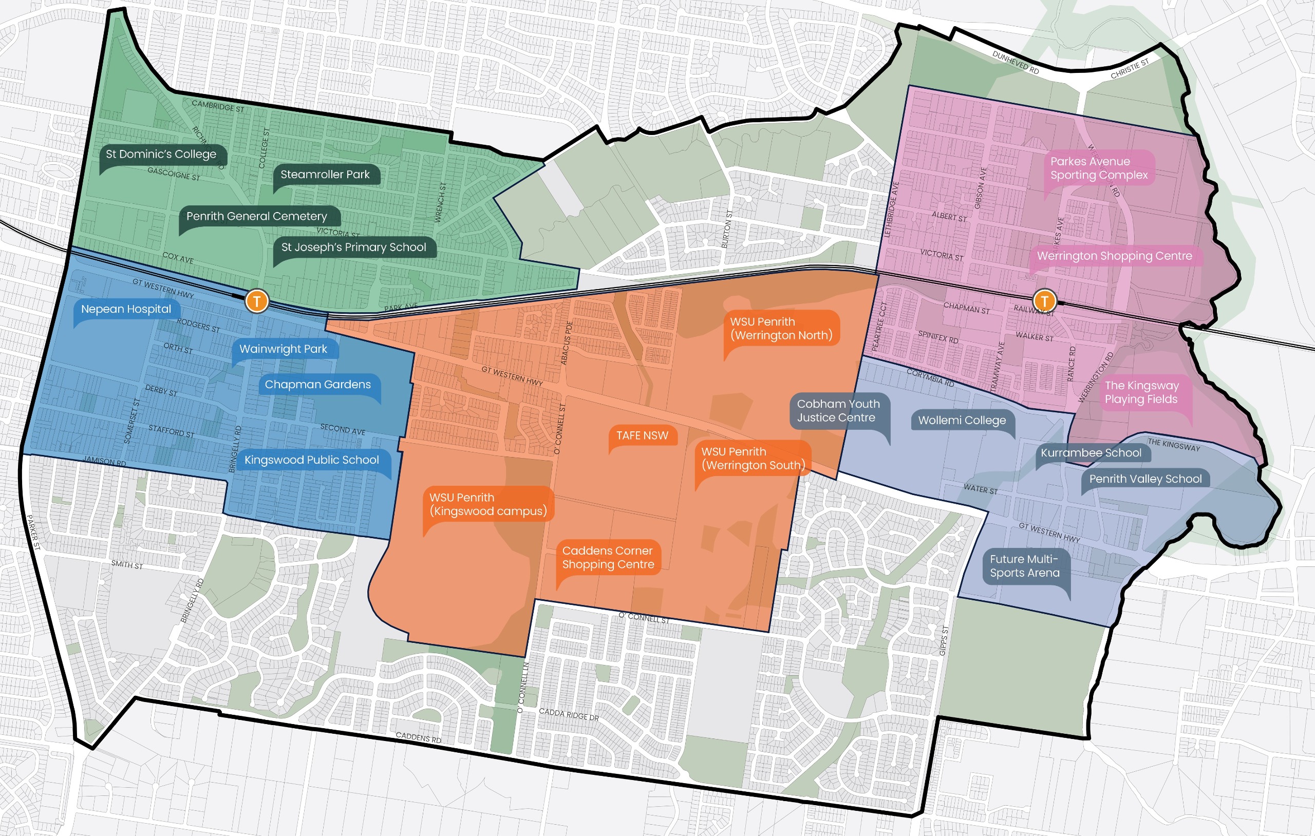 Kingswood-Werrington Structure Plan map overview