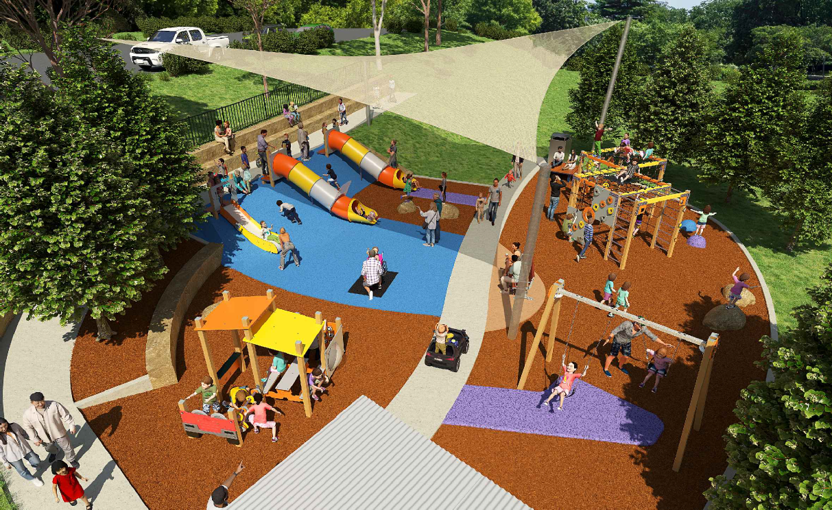Aerial of playspace design