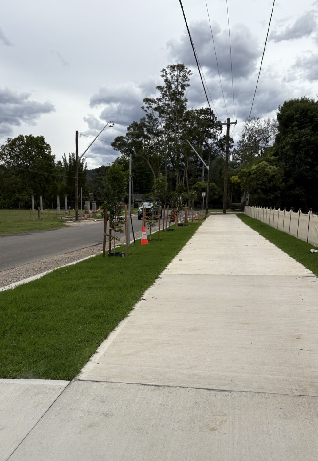 completed section of Factory Road shared path