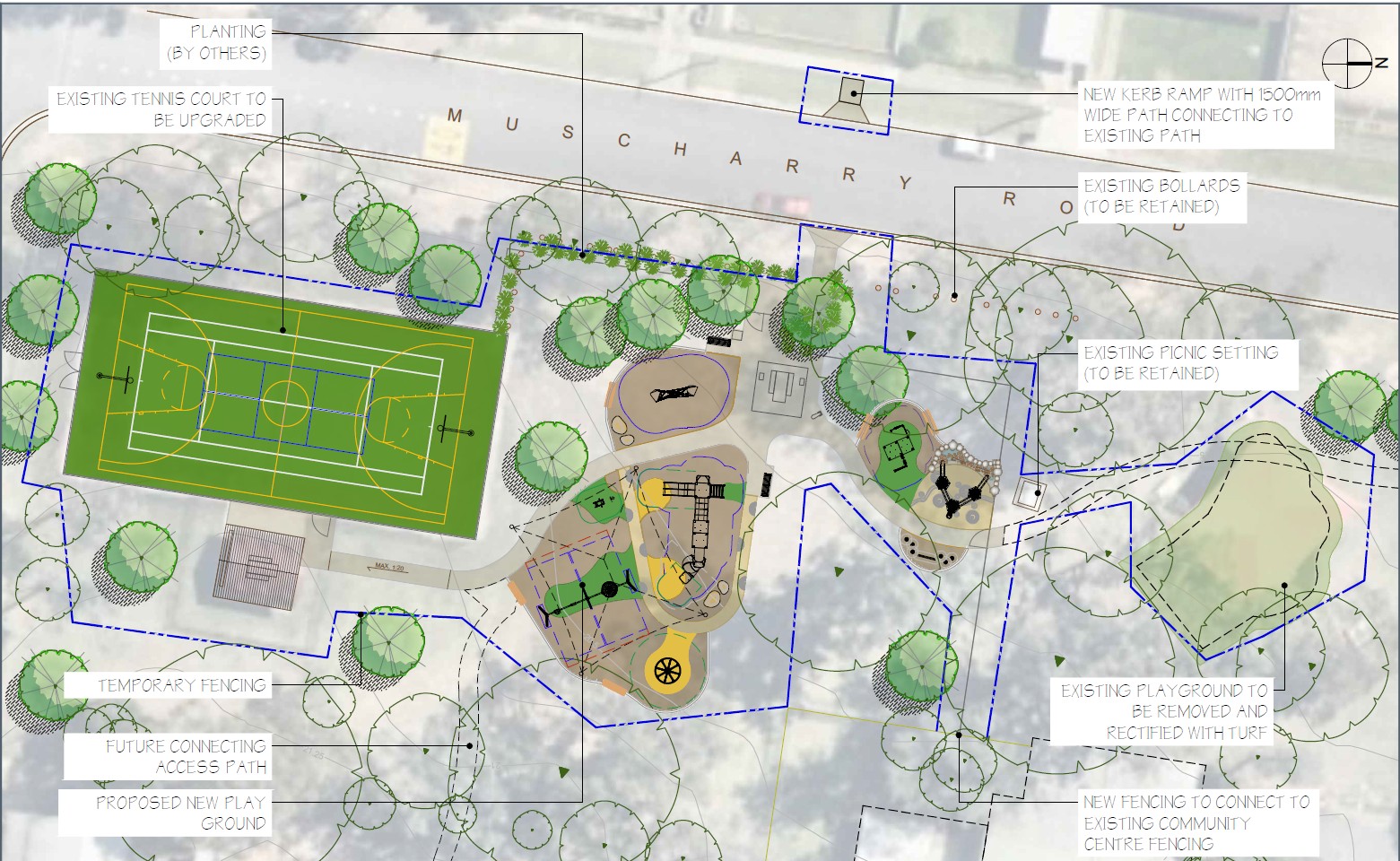 Map showing relocation of Londonderry Park playspace