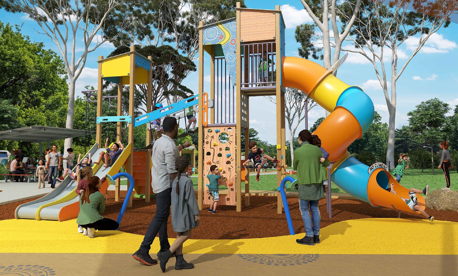 Climbing tower close up