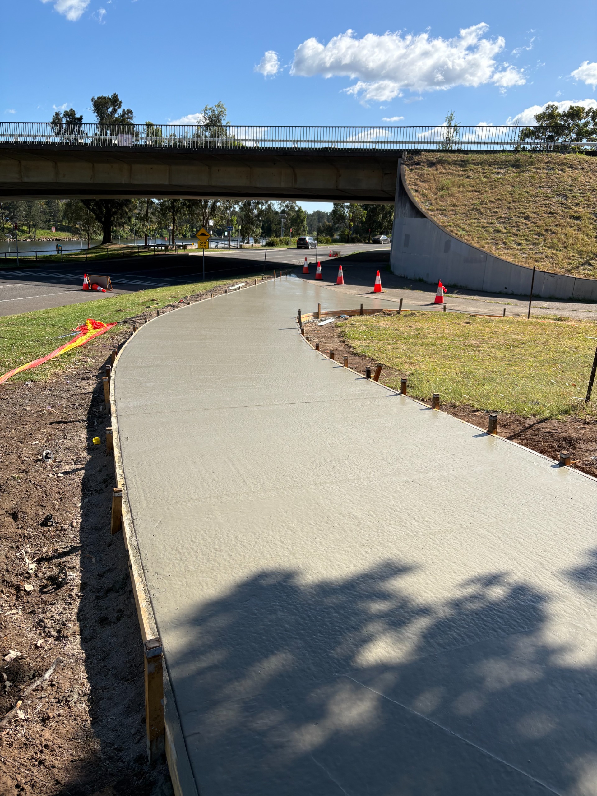​Construction of a foothpath along Factory Road.