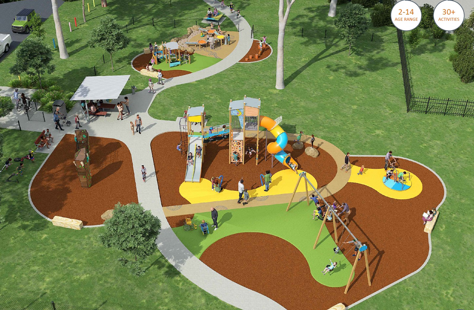 Overview of new park design at Londonderry Park