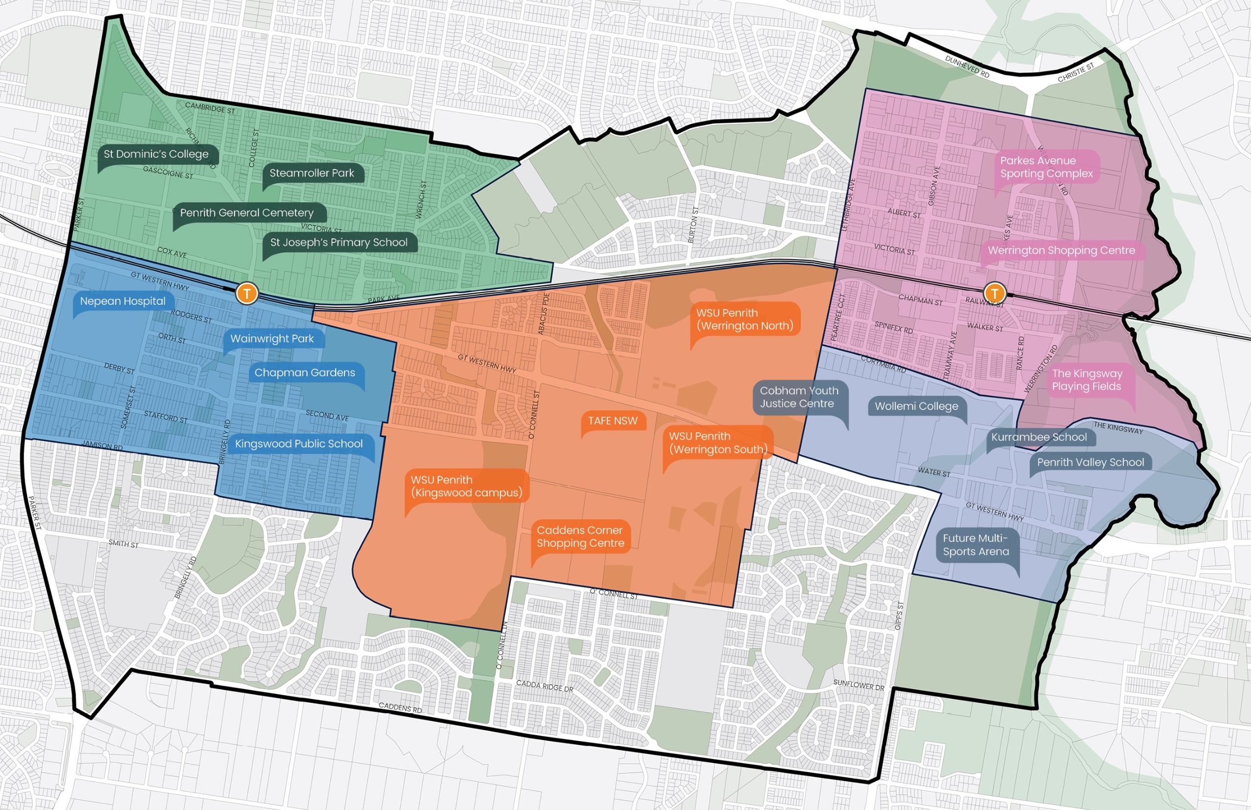 Kingswood-Werrington Structure Plan map overview