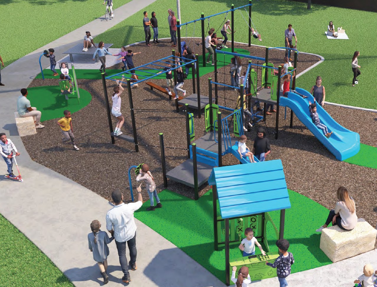 Playspace concept for Myrtle Road Reserve