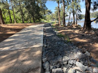 A new pathway with drainage controls 